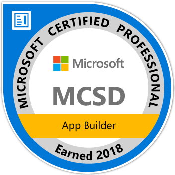 'Microsoft MCSD' badge